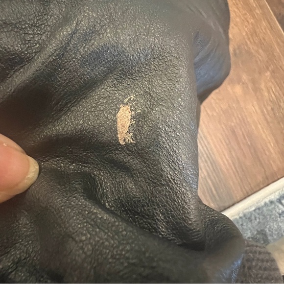 G3 Bomber Jacket Medium Leather Flight G-III Black HEAVY Grunge Y2K Vtg - Picture 13 of 13